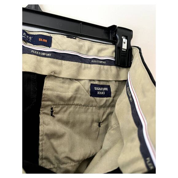 Dockers Mens Size W28 L32 Slim Signature Khaki Pants Black Pre-Owned - Picture 9 of 10